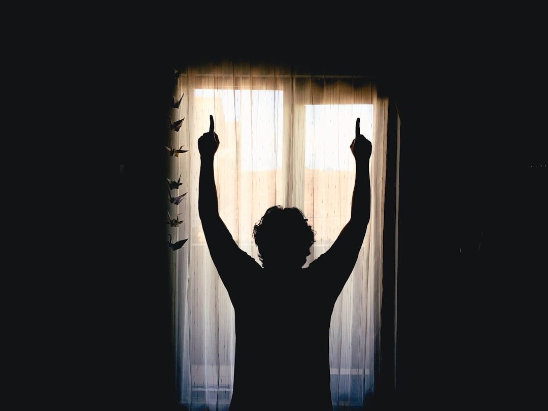 person meditating in peaceful room